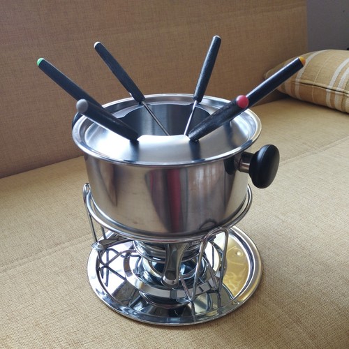 Edelstahl fondue set - edelstahl,