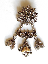 Trachtenschmuck: große Brosche ähnlich Charivari mit Grandeln