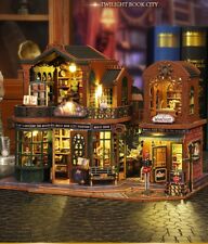 DIY Mini Holz Miniatur Puppenhaus Kit Dämmerung Buch Stadt Modellbau Geschenke