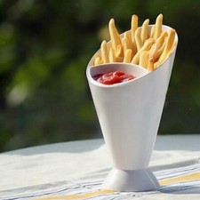 Snack Kegel Ständer + Dip Halter für Pommes Chips Finger