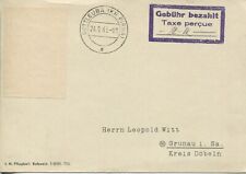 Lokal Gottleuba mit sehr seltener Barfrankatur auf Karte nach Grunau (B14008)