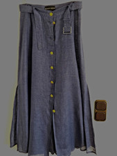 Hochwertiger Leinenrock Midi