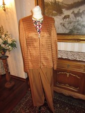 Herbstliches Ensemblè*Hosenanzug*Dreiteiler Prestige,Paris/Kriss Lady Dress Gr38