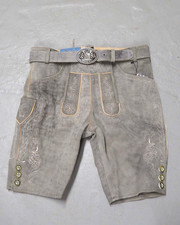 kurze Lederhose  hellgrau