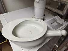 Vintage Bettpfanne Schieber Nachttopf Steckbecken aus Keramik