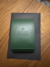 Rolex Reise-Transport-Etui Service-Etui Grün Außen Kunstleder Innen Wildleder