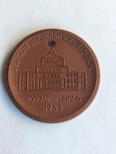 6X DDR Porzellan Medaille