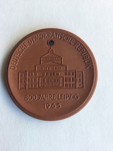 Ddr porzellan medaille - ddr,