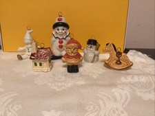 Goebel Vintage 6 Hänger Pferchen,Schneemann,Clowns,Weihnachtsmann,Haus-Top!