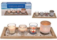 Holz-Tablet mit Deko