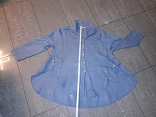 Ausgefallene Tunika-Bluse*XL*44*46*48*Made in Italy*grau-blau*Oversized-Stil