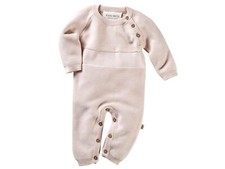 Bio Baby Strickoverall 100% Bio-Baumwolle (kbA) GOTS zertifiziert, Rosé Melange