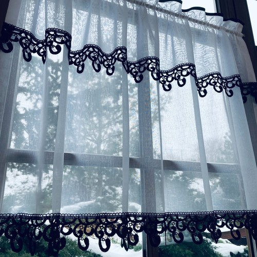 Gardine mit gipüre spitze - gardine,