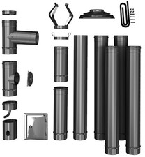 Edelstahl Schornstein Kamin Sanierung Bausatz einwandig EW 6m 