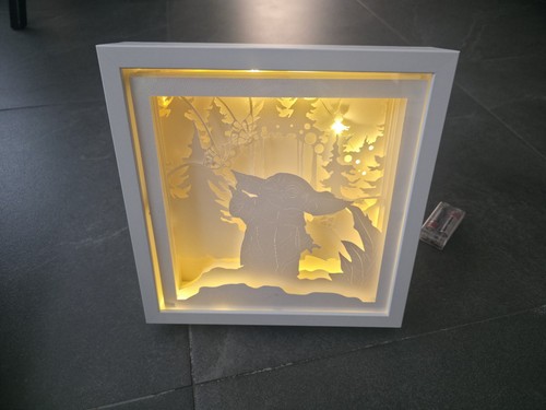 Lightbox baby yoda grogu - 3d,