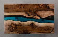 Blau Epoxidharz Couchtisch