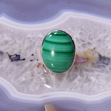 Malachit Ring, 925er Silber