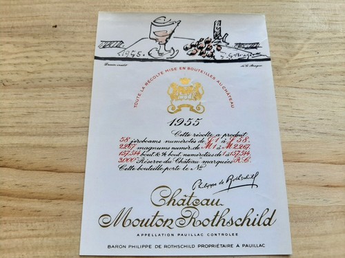 Weinetikett chateau mouton - weinetikett,