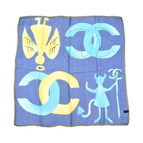 Chanel seidentuch blau - chanel,