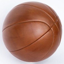 Retro Basketball aus Echtleder – Handgemacht Vintage Ball Deko Sammler