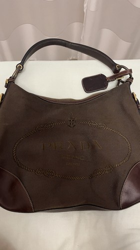 Prada logo jacquard hobo bag - logo,