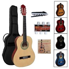 GITARRE 3/4 MATT-LACK_VERS. FARBEN_SET MIT ZUBEHÖR_TASCHE_SAITEN_KAPODASTER_MI36