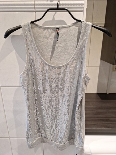 Pailletten damen glitzer top - pailletten,