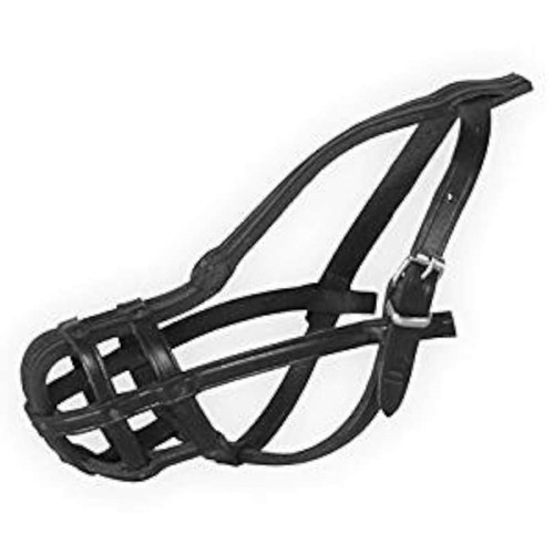 Maulkorb aus leder für den - leder,