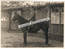 Großes Foto Oscha VT Pferd Baracke Lager Ort unbekannt 2.WK orig. 9995