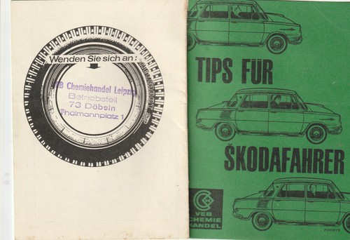 Skoda 1000 ddr prospekt - mb,