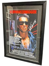 TERMINATOR Schwarzenegger Edel-Bild im Rahmen - Autogramm - INKgrafiX TOYS A315
