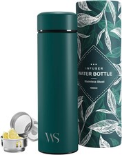 Thermosflasche + Tee/Früchte Sieb-INFUSER grün