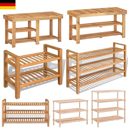 Holz schuhregal mit - holz, ohne