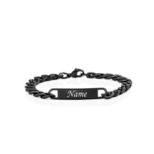 Armband Herren Schwarz 22cm |