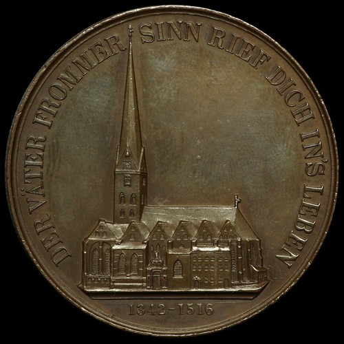 Hamburg bronze medaille - bronze-medaille, 1842