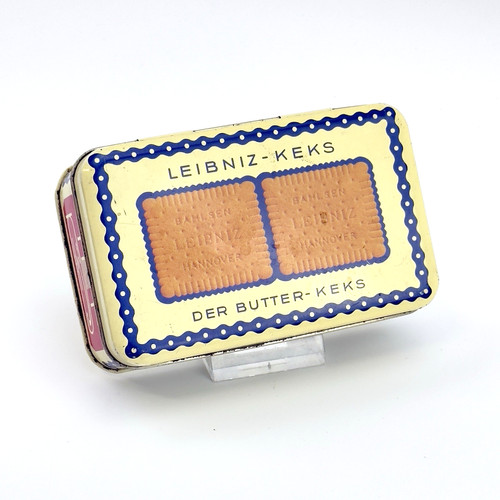 Alte blechdose leibniz keks - alte, |
