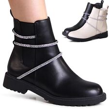 Damen Chelsea Boots Glitzer