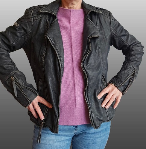 Damen lederjacke bikerstyle - damen,