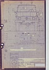 Original DB -Technische Zeichnung "Unimog U 1100 L m. geschl. Fahrerhaus *
