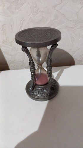 Alte sanduhr mit wappen zinn - alte,