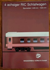 Prospekt 4 achsiger RIC Schlafwagen Waggonbau Görlitz GmbH 1992 