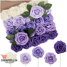 Künstliche Rosen Lila 18cm DIY Hochzeit Deko