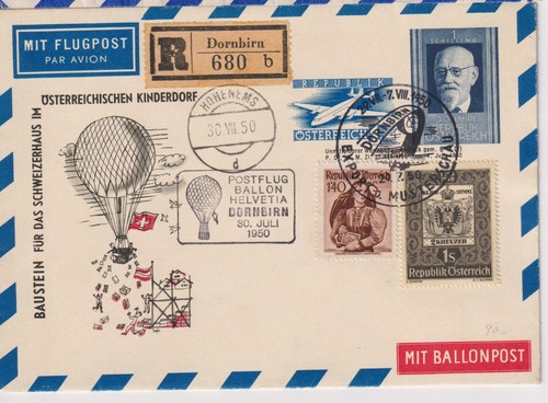 österreich ballonpost karte - Österreich, ballonpost-karte