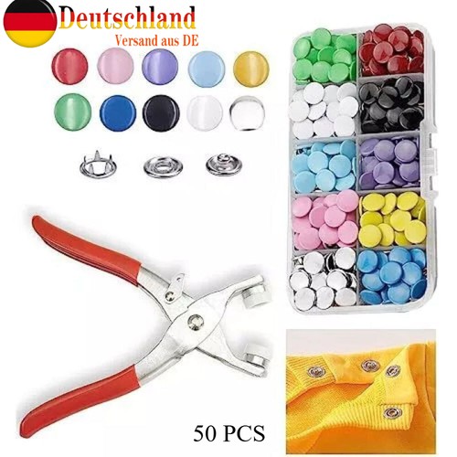 50stk druckknopf zange - druckknopf,