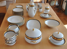 Hutschenreuther Olivia63 Kobalt Goldrand Kaffee- und Speiseservice 58 teilig