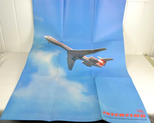 Ddr interflug plakat 1978 il62 - plakat,