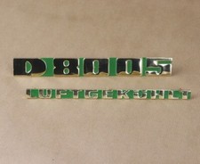 Satz Emblemen D8005 + LUFTGEKÜHLT mass Messing Schriftzug für Deutz Traktor 8005