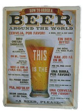 Blechschild "Cheers/Bier"