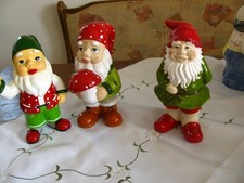 3 Gartenzwerge, 1 Pärchen u. ein einzelner, ca. 21 cm hoch, Top Zustand
