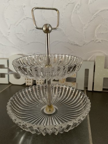 Etagere stöckig glas - 2-stöckig,